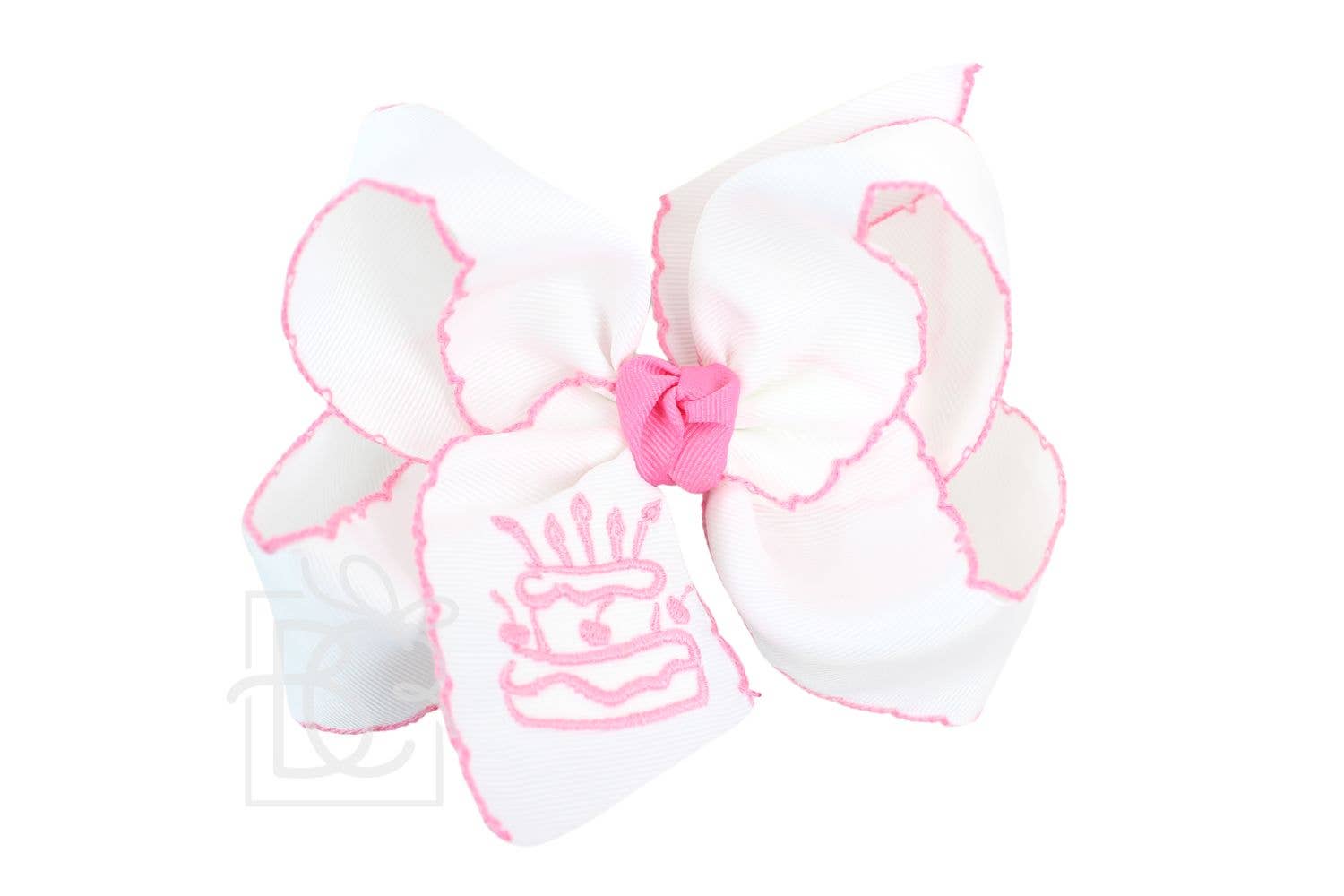 Embroidered Cake Crochet Edge Bows