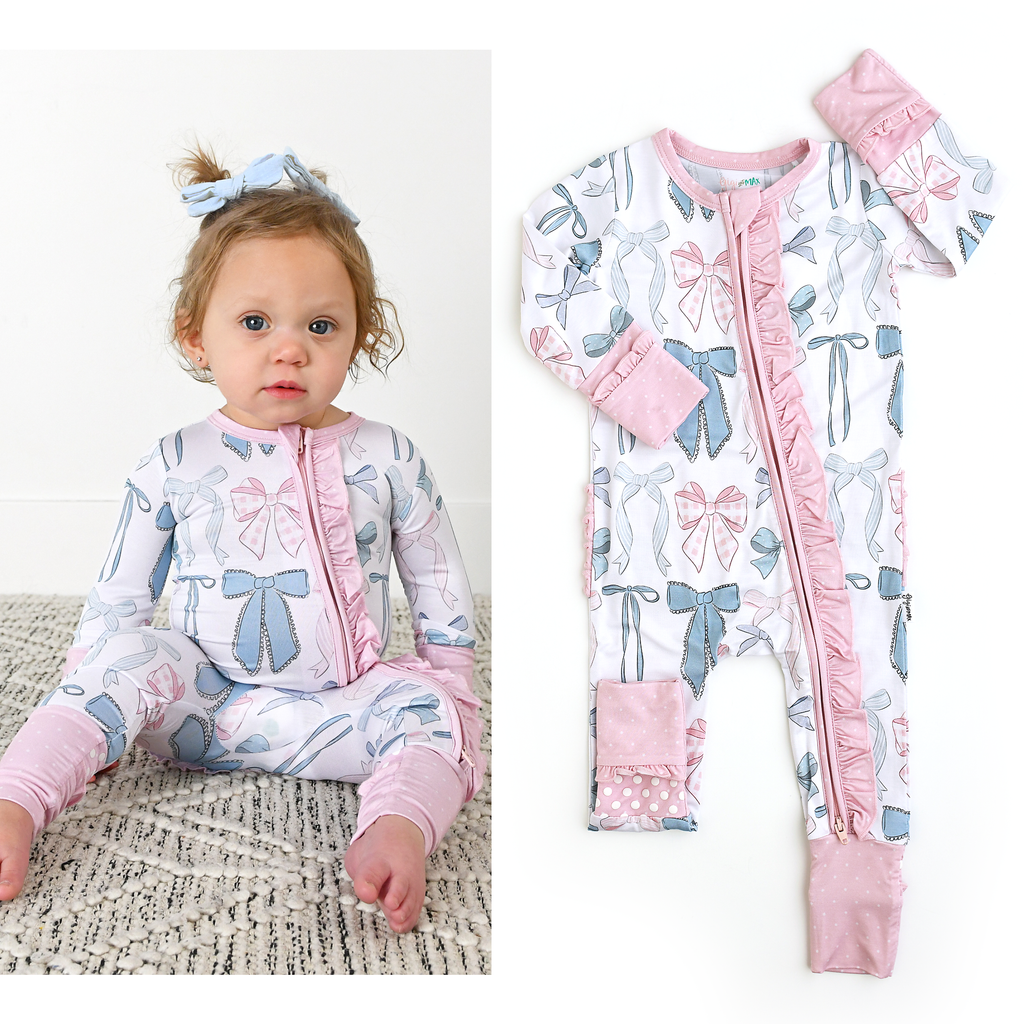 Bamboo Ruffle Zip Sleeper — Baby & Toddler Outfit