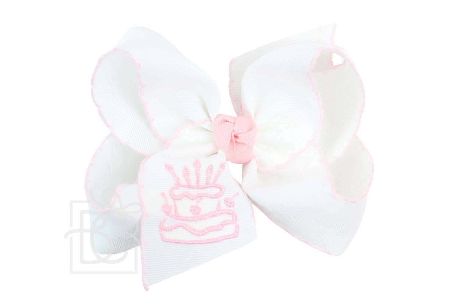 Embroidered Cake Crochet Edge Bows