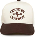 Kids & Baby 2-Tone Vintage Hat | Country Cowboy Brown & Beige | Infant to Youth