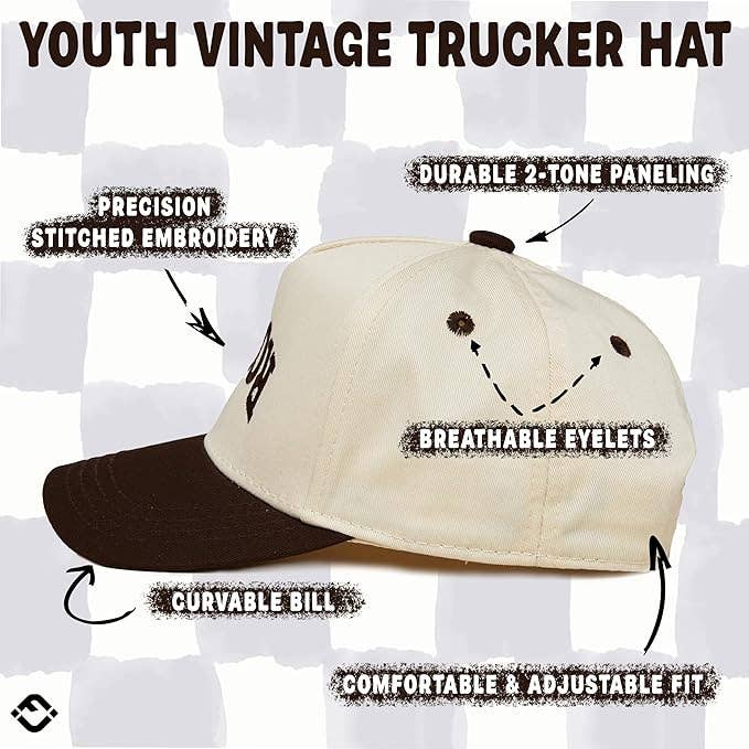 Kids & Baby 2-Tone Snapback Hat | Brown & Beige | Infant to Youth