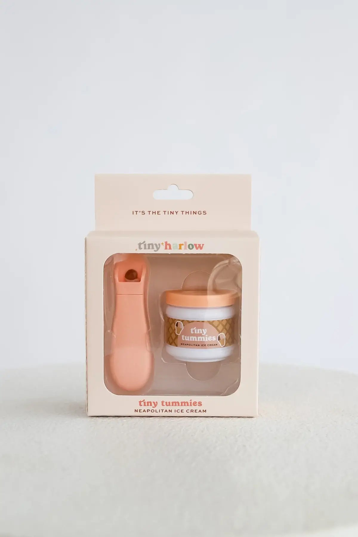 Tiny Tummies Napolitan Icecream jar and spoon set - Tiny Har