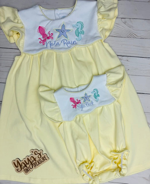 The Lottie Dress | Embroidery-Ready Girls Knit Dress | Boutique Baby & Toddler