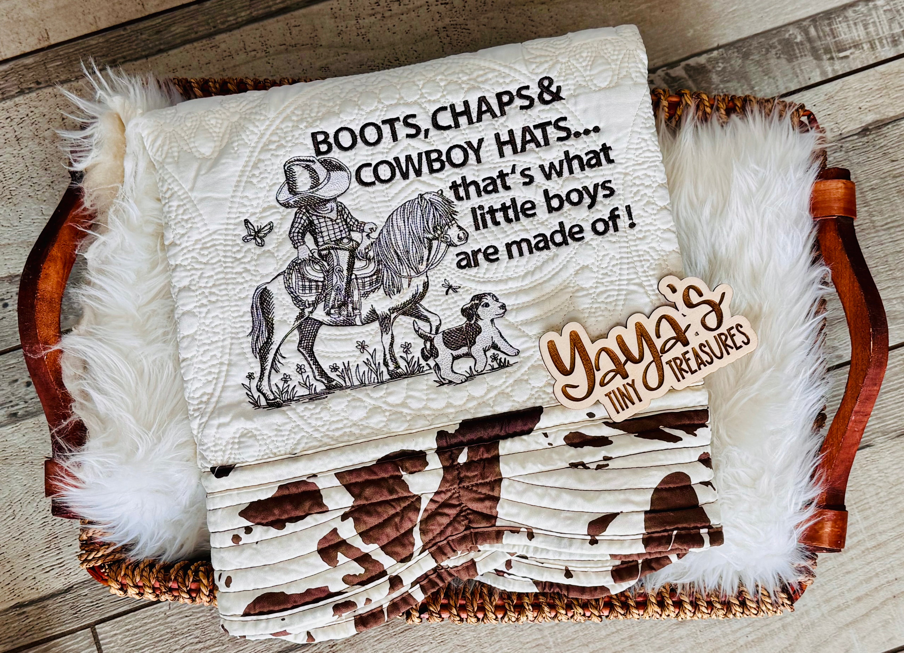 Heirloom Blanket - "Boots, Chaps & Cowboy Hats" | 36x45