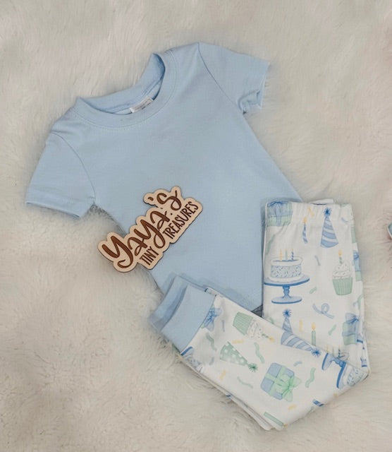 Birthday Pajamas | Boy & Girl | Blank or Custom Embroidered