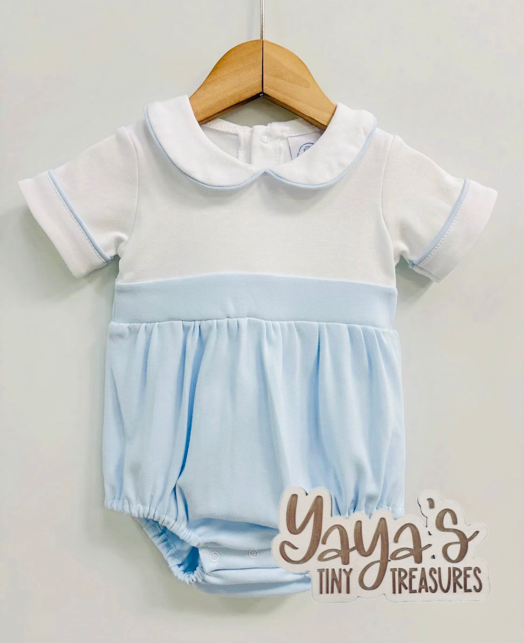 The Tucker Bubble | Embroidery-Ready Baby Boy Bubble Romper | Boutique Baby Boy