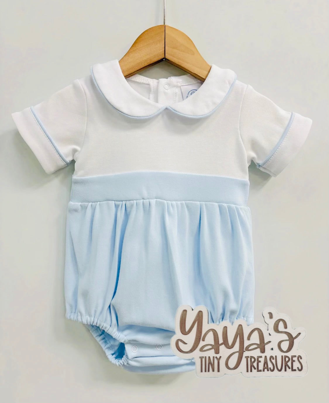 The Tucker Bubble | Embroidery-Ready Baby Boy Bubble Romper | Boutique Baby Boy