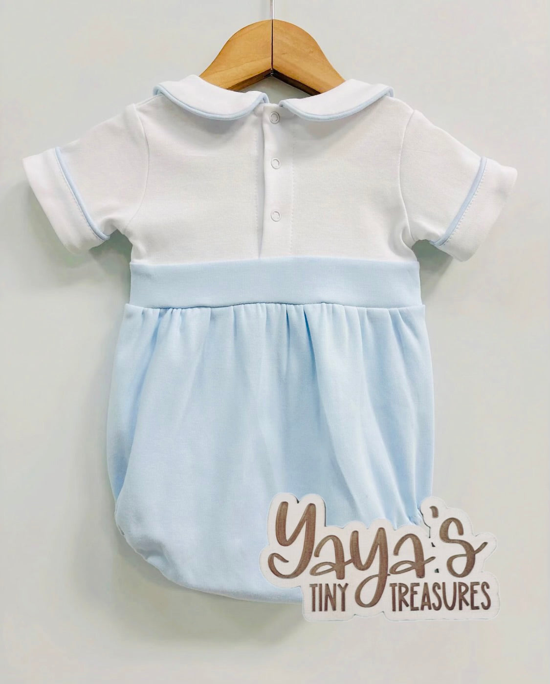 The Tucker Bubble | Embroidery-Ready Baby Boy Bubble Romper | Boutique Baby Boy