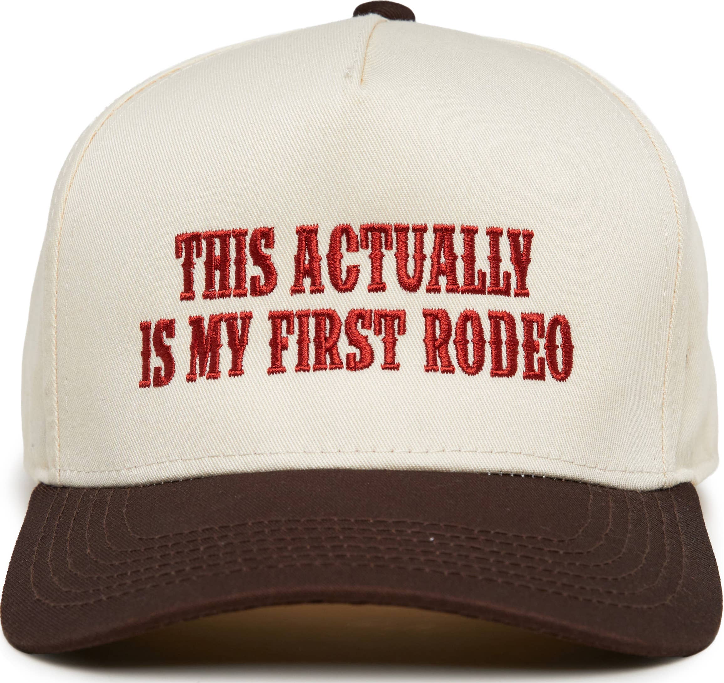 Kids & Baby 2-Tone Snapback Hat | This Actually Is My First Rodeo | Brown & Beige