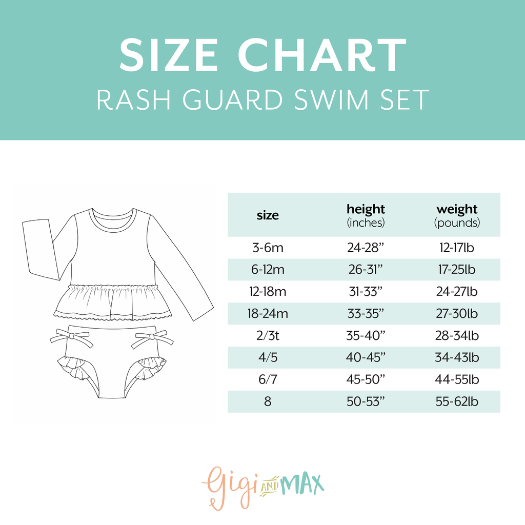 Girls' Floral Rash Guard 2-Piece Swim Set — UPF 50+