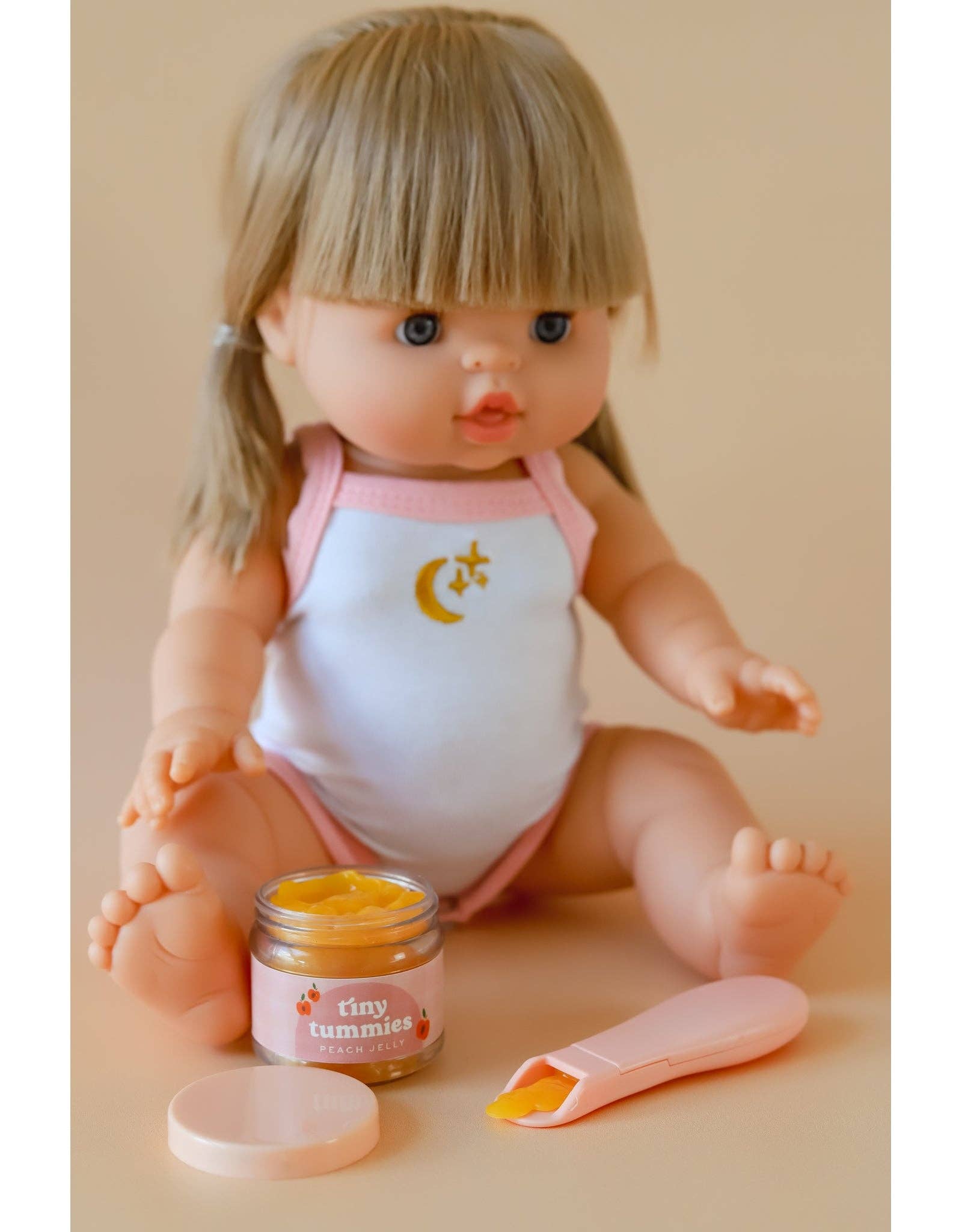 Tiny Tummies - Peach jelly Jar for Doll - Tiny Harlow